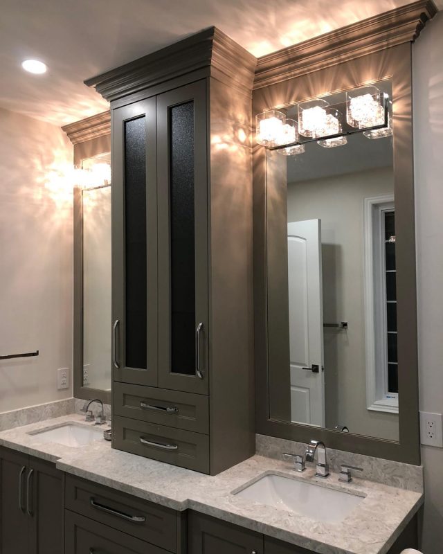 Custom Grey Modern Bathroom